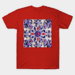 Fourth of July Inspired Design With Center flower and star T-Shirt